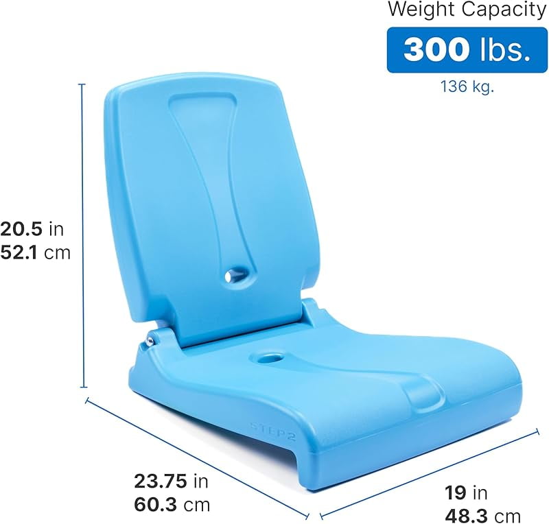 Folding Flip Seat, Lightweight Portable Outdoor Chair for Poolside, Camping, Beach, Boats, Durable Ground Chair with Back Support for Adults, Mint