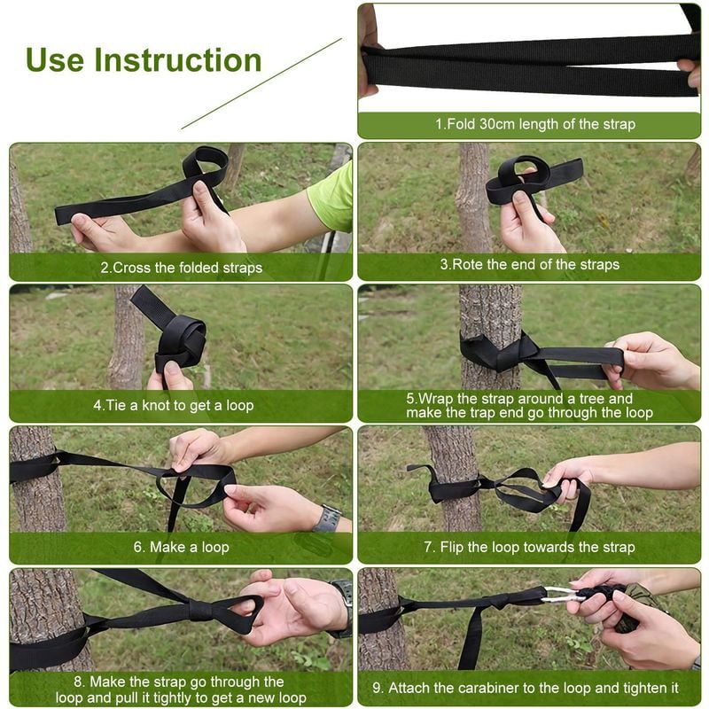 2 Persons Hammock ,600lbs Load W/Mosquito Net Outdoor Hiking Camping Hommock Portable Nylon Swing Hanging Bed