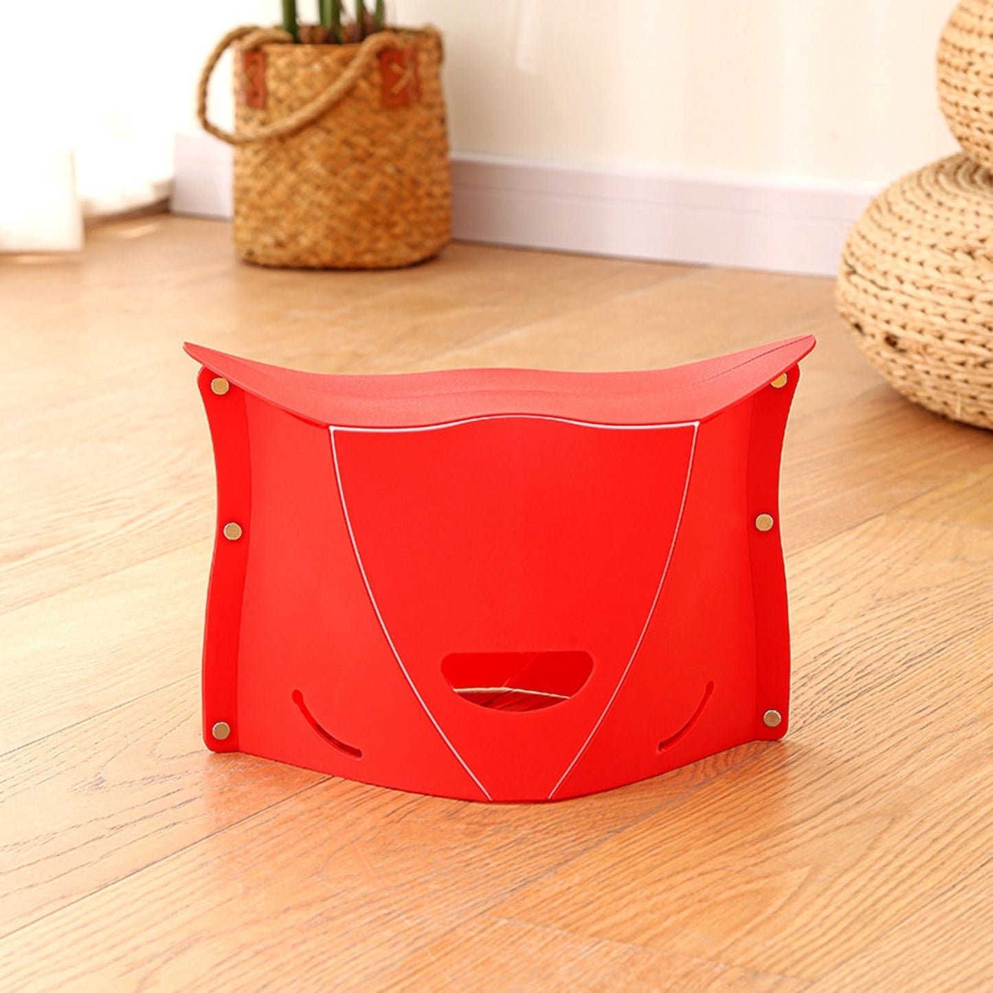 Ultralight Foldable Camp Stool - Multi-Use Portable Seat for Camping, Beach, Concerts & Airplane Footrest - Durable & Compact Travel Chair