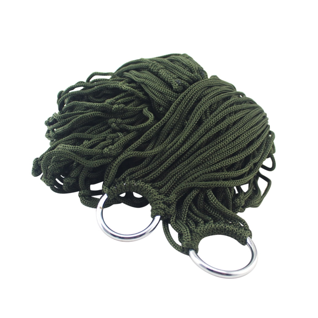 Raindrops 1Pack Nylon Hammock Bed for Camping and Hiking with Green Color 11.8*3.1*0.2in