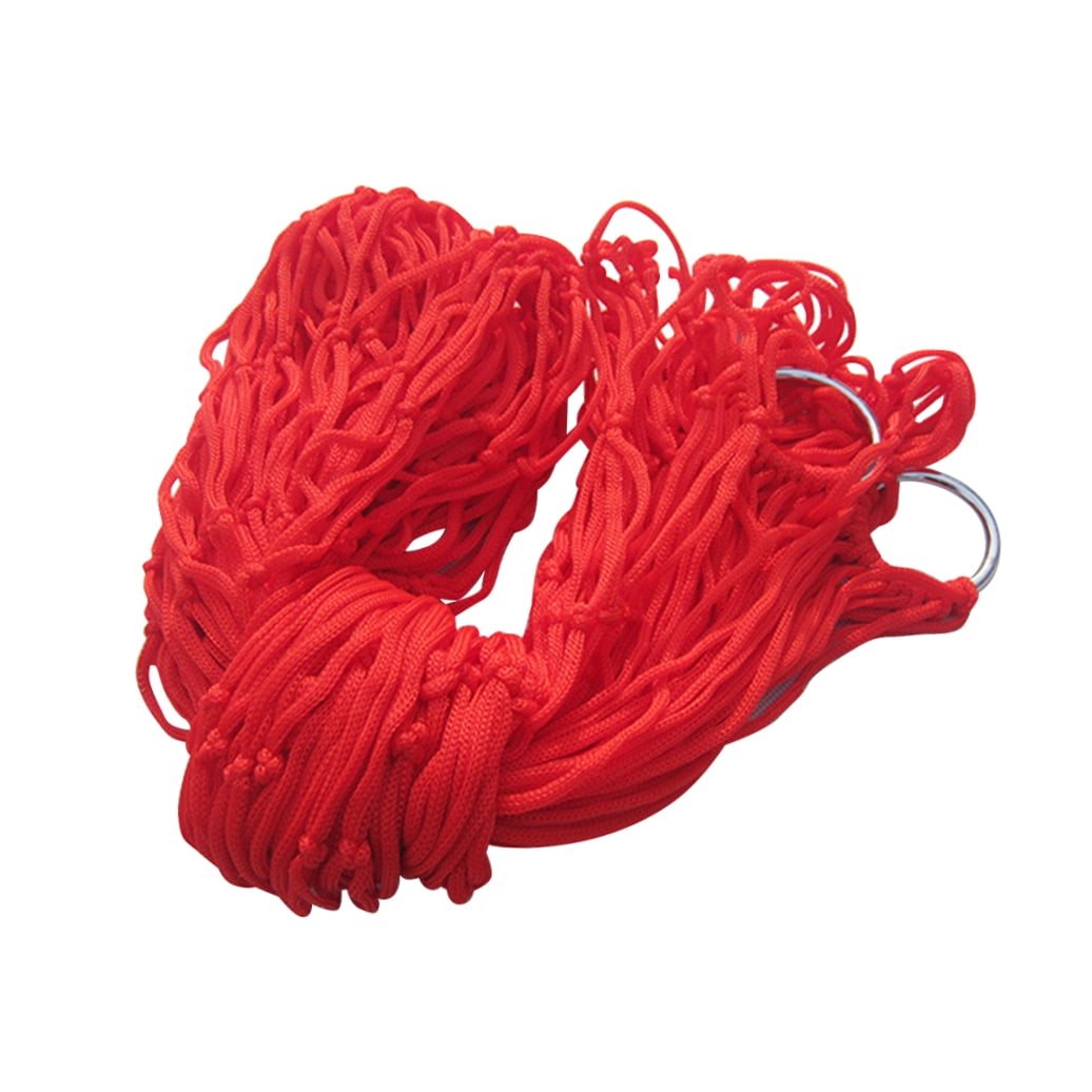Worgeous 1Pack Hammock for Sleeping Outdoors in Red Breathable Mesh