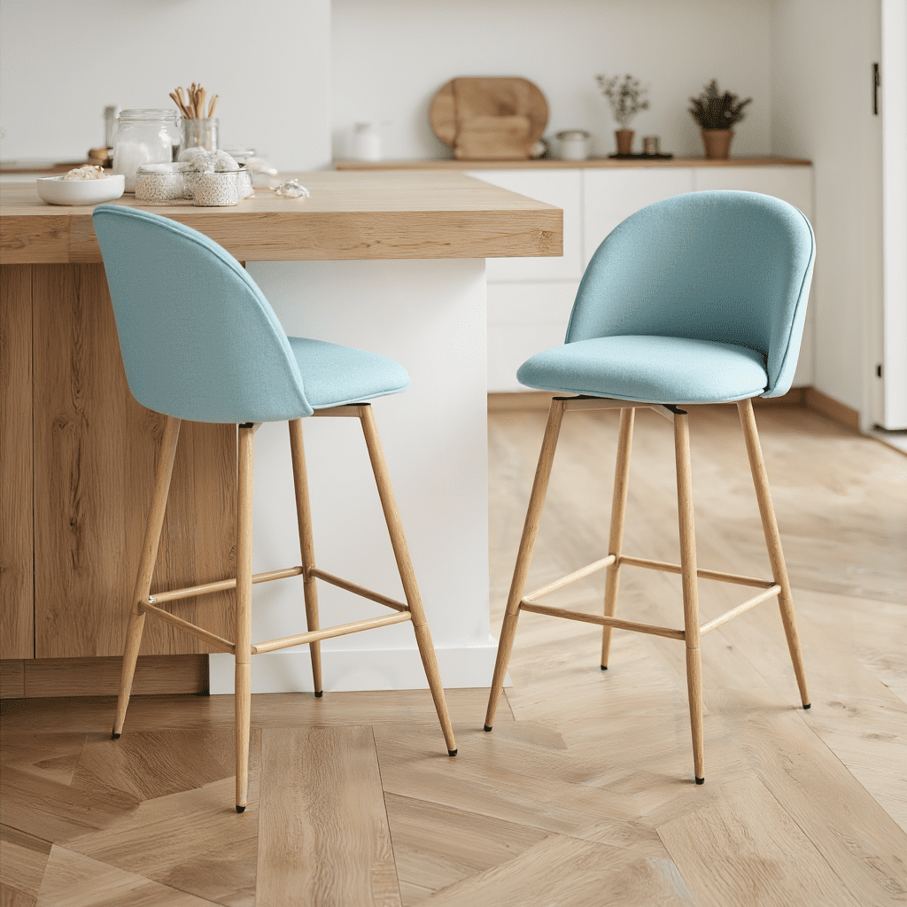 Homy Casa 2-Pack Swivel Patio Bar Stools, 26" Outdoor Bar Chairs for Backyard, Balcony, Bistro