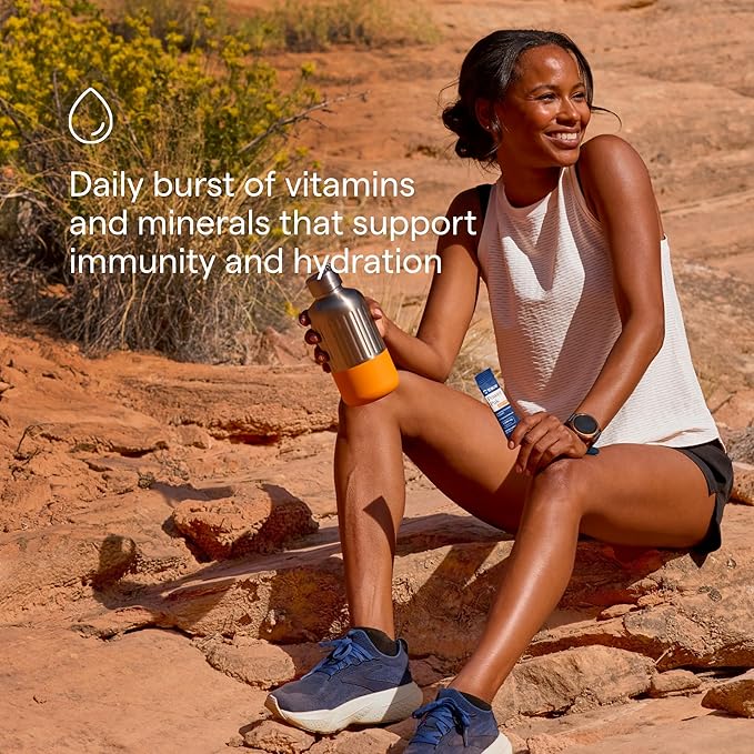 Trace Minerals PowerPak Plus Immunity - Hydration Support Supplement - Vitamin & Mineral Powder with Elderberry - Powder Packet to Aid Immunity & Energy - Fizzy Lemon Berry (30 Servings)