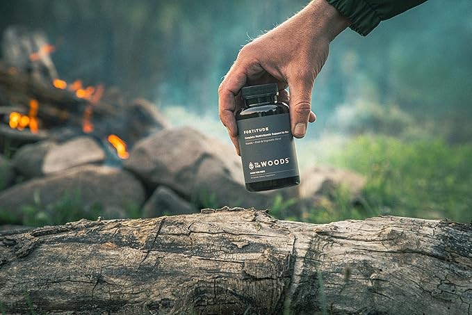 To The Woods Fortitude Complete Multivitamin Support for Men - 20 Organic Raw Fruits & Vegetables, 24 Essential Vitamins & Minerals - Immune Health, Energy Booster (1 Bottle, 30 Capsules)