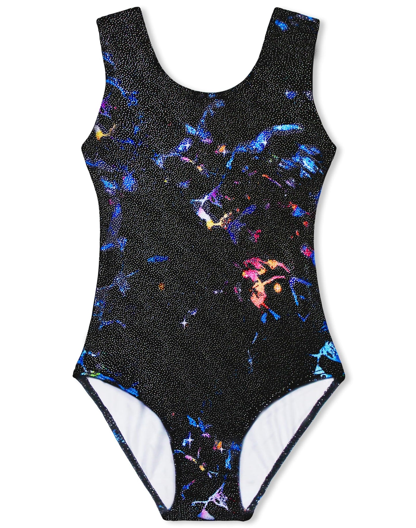 Domusgo Gymnastics Leotards for Girls 5-6 Years Old Black Sky Sparkly One Piece Tumbling Outfits