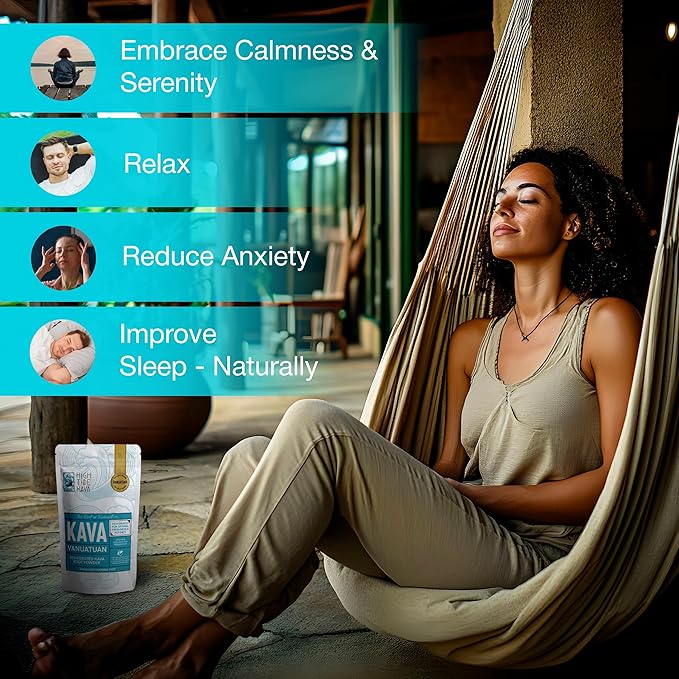 Vanuatu Kava Root Powder 16oz – Noble Blend for Stress Relief, Sleep & Relaxation | Gluten & Calorie Free | Eco-Friendly Plant-Based Packaging