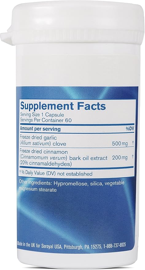 Pharmax Alli-Cinn | Garlic and Cinnamon to Support Immunity, Digestion, and Circulation | 60 Capsules