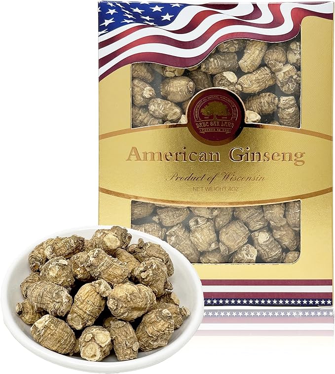 DOL Hand Selected Cultivated Wisconsin American Ginseng Pearl Ginseng 花旗参/西洋参 精选珍珠参 - in Box. (Small 4oz/Box)
