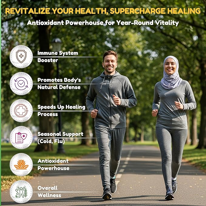 Halal Vitamin C-1000mg Tablets, 60 Days Supply. Immune Support Supplement with Vitamin C, Elderberry, Quercetin, Rose HIPS & Rutin. Vegetarian, Non-GMO, Sugar Free & Keto Friendly