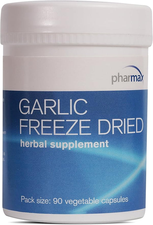 Pharmax Garlic Freeze Dried | Supports Upper Respiratory Tract and Cardiovascular Health | 90 Capsules