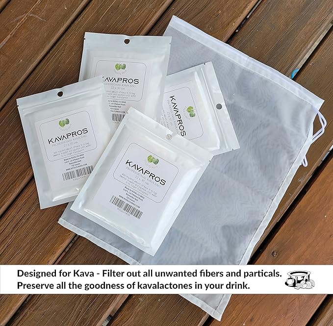 Strainer Bag for Straining Kava Drink Reusable Nylon