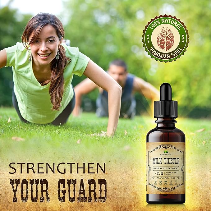 Milk Thistle Liver Detox – All-Natural Silymarin Extract for Liver Cleanse, Immune Support & Skin Health – Herbal Milk Thistle Supplement – 4 fl oz