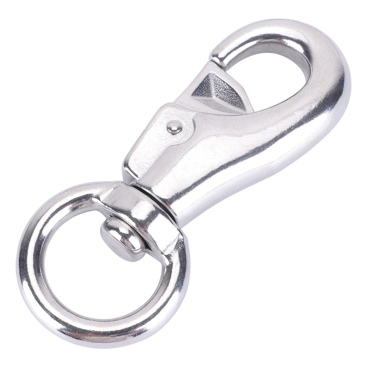 SWETRACE 1Set Metal Hanging Chair Swivel Hook for Wire Rope Applications Silver 3.9x1.4x0.6 Inch