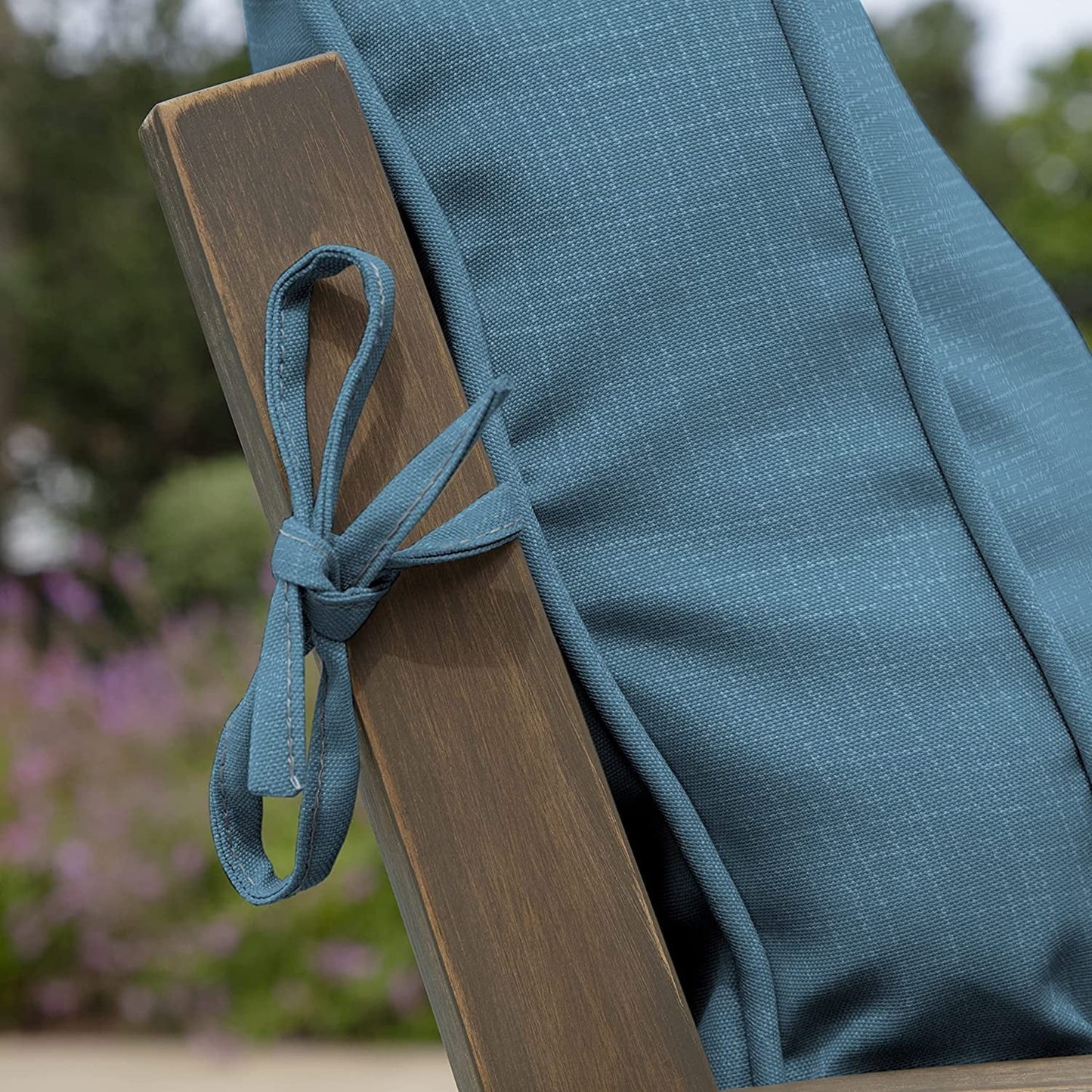 zzppy Outdoor Plush Modern Tufted Chaise Cushion, 76 x 22, Water Repellent, Fade Resistant, Tufted Cushion for Chaise Lounger 76 x 22, French Blue Texture