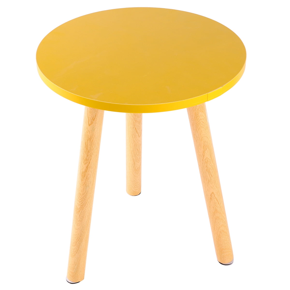 TAILTOSS 1Pack Nordic Style Round Table Practical Wood Table for Living Room and School Yellow