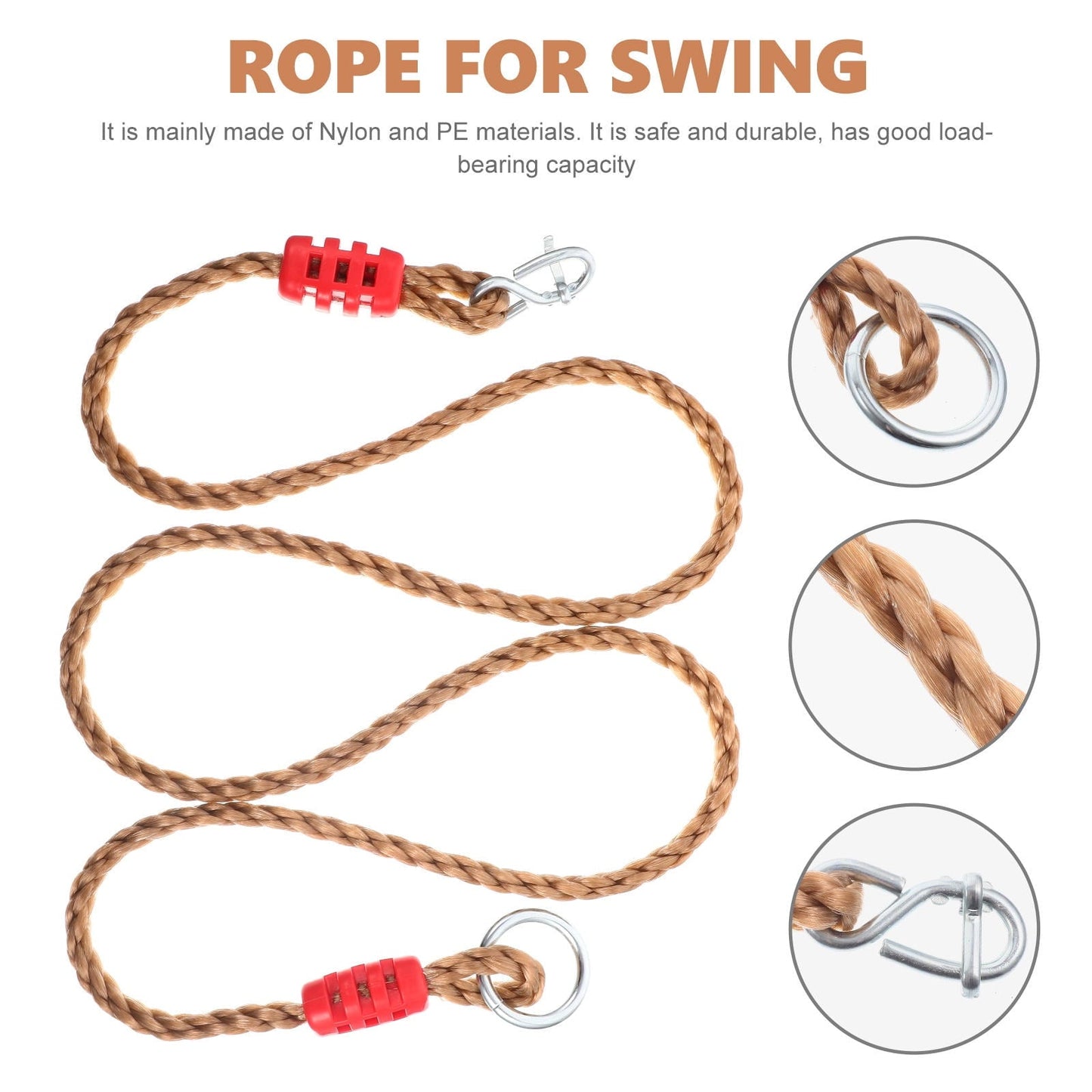 HAMPPLIES 2Pcs Strap for Hanging Chair 71.53X1.89X0.79in for Outdoor Use