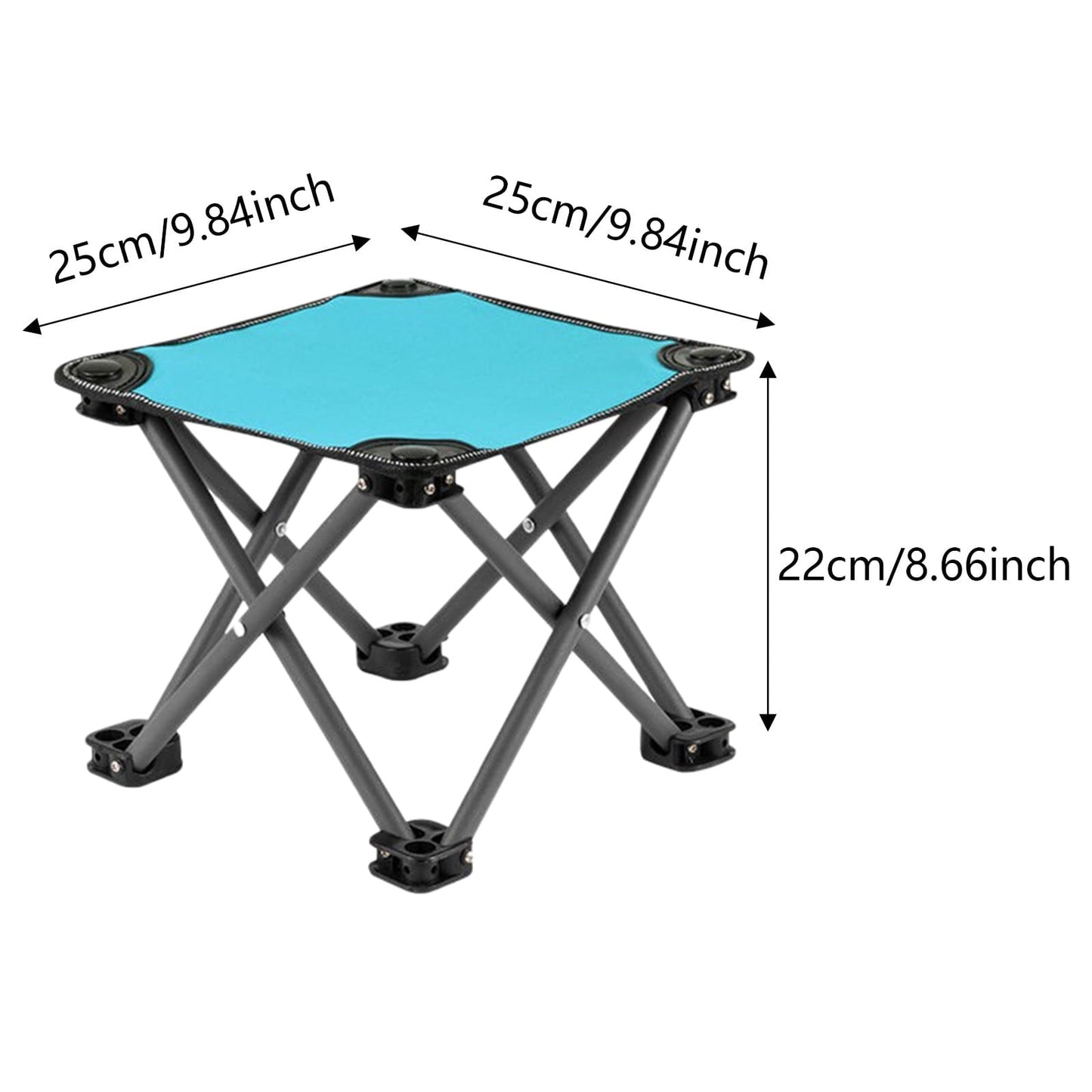 Portable Folding Camping Stool Outdoor Camping Lightweight Samll Chair for Fishing Hiking Gardening and Beach with Carry Bag,9.8in