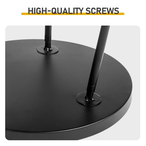 Patio Small Side Table, Round 2 Tier End Table, Metal Round Coffee Table for Indoor Outdoor, Black