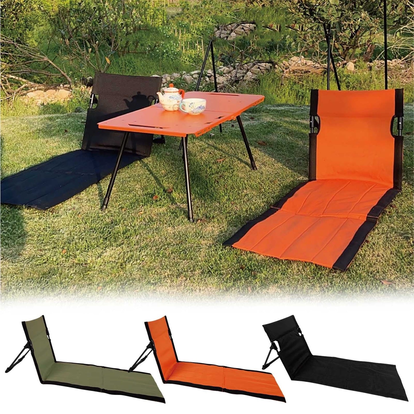 Foldable Camping Chair with Ergonomic Support, Breathable Lightweight for Beach Picnic Travel