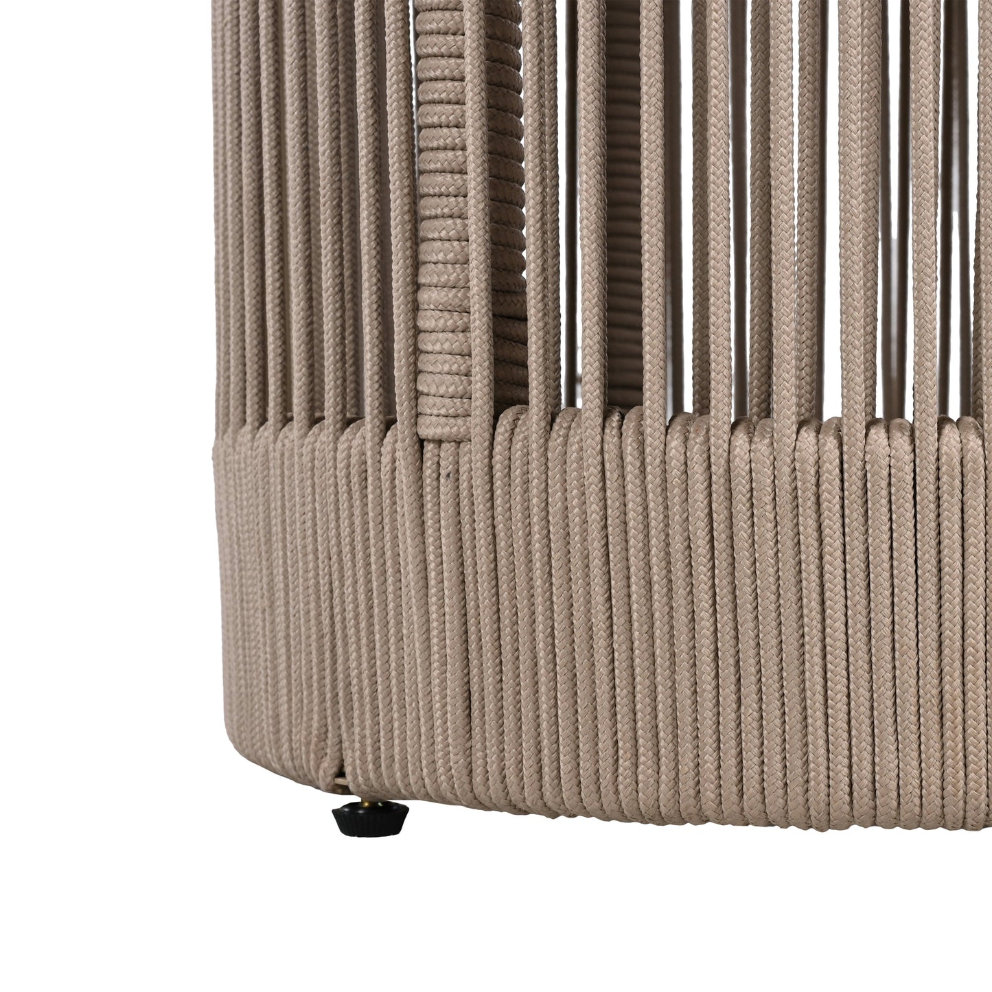 Homy Casa Modern Outdoor End Table, Side Table for Patio, Deck, and Balcony Use, Beige