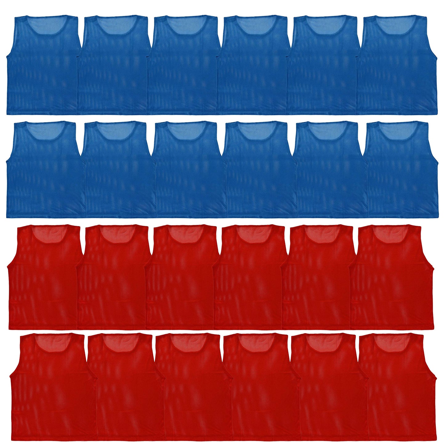 Athllete LITEMESH Pinnies Scrimmage Vests Team Practice Jersey for Child Youth (24 Jerseys) Lightweight Pennys