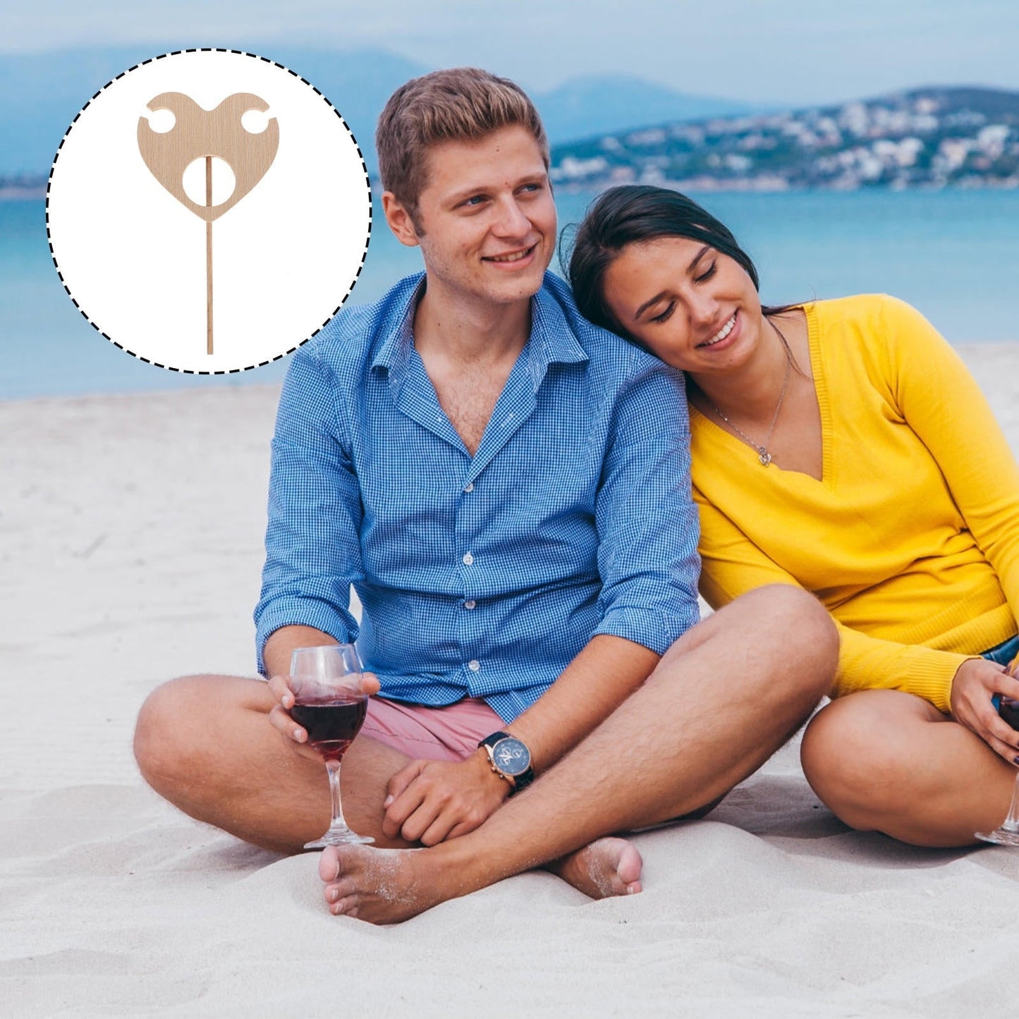 ADDHAT 1Pc Wood Pedestal Stand Folding Wine Table Khaki Outdoor Wine Festivals Wine Lovers