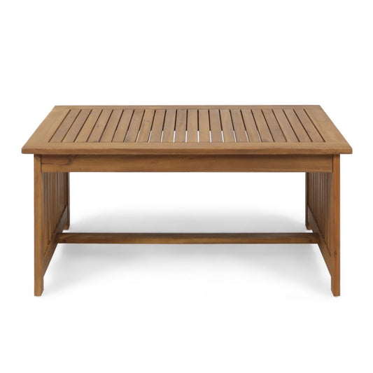 Acacia Outdoor Coffee Table, Handcrafted 40" Long Patio