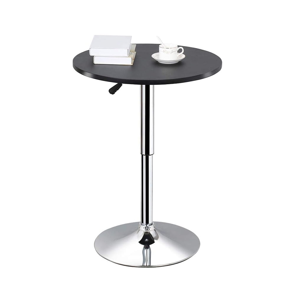 Adjustable Round Pub Table, Counter Bar Height Top Table, 360° Swivel Bar Tables, Tall Cocktail Tables ,Bistro Table for Home, Indoor, Dining, Black