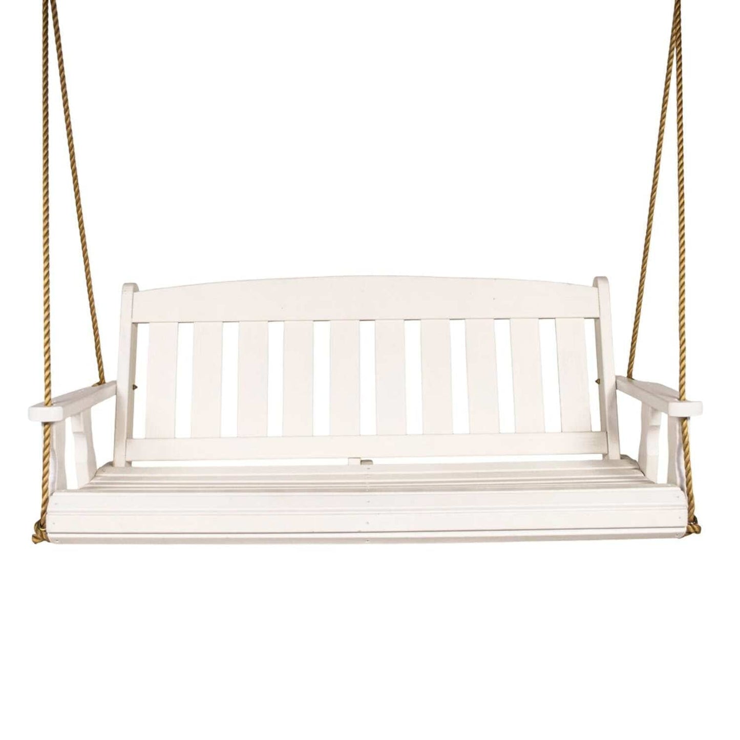 Amish Casual Heavy Duty 800 Lb Mission Treated Porch Swing with Hanging Chains (5 Foot, Semi-Solid White Stain)