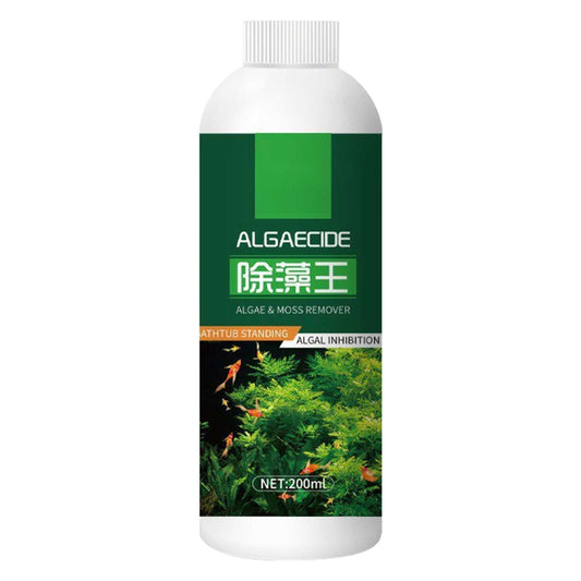 Aquarium Algae Moss Remover, Fast-Acting Safe for Fish Plants Tank Cleaner, 200ml Liquid Formula Prevents Future Growth, All Tank Sizes Water Treatment Solution, Fish Tank Cleaner