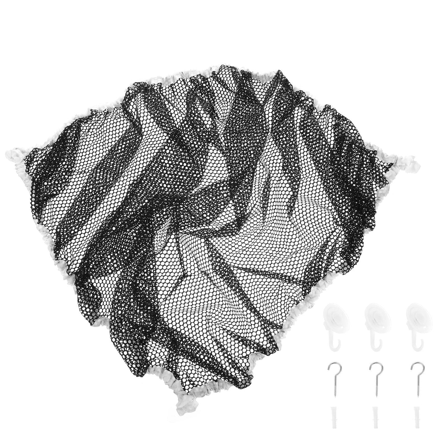 Baluue Bedside Hammock for Storage Toy Organizer Hammock Net Black 1Pack