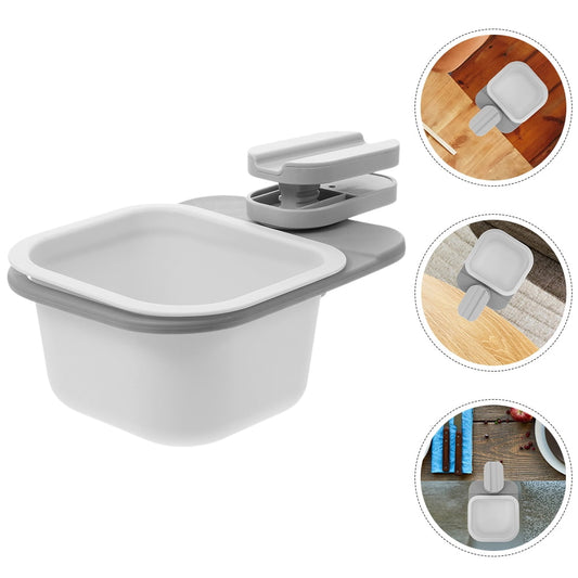 FONDOTIN 2Pack Tiny Small Trash Can Gray ABS Rotatable Simple Design For Dining Table