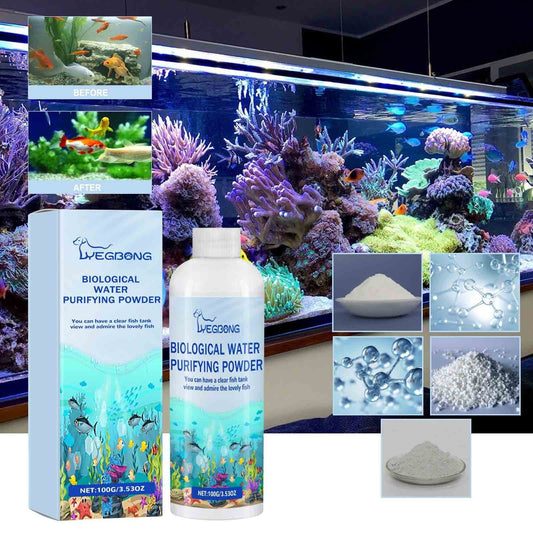 Fish Tank Water Purifier Seaweedcide Powder | Aquarium Algae Remover | Water Clarifier Non-Toxic Formula | Improves Water Quality | Safe for Fish & Plants | 1 pack Powder | Easy to Use