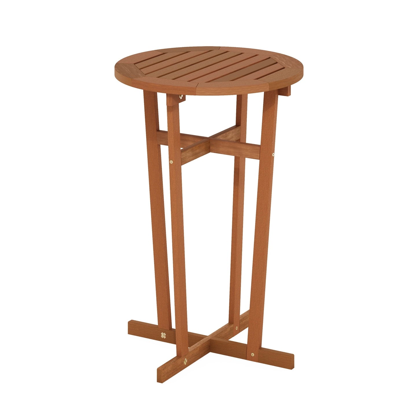 Furinno Tioman Hardwood Outdoor Patio Bar Table in Teak Oil, Natural
