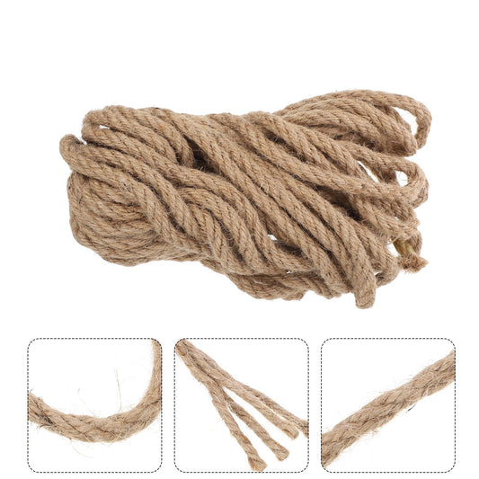 KAJNBN 1 Bundle Natural Jute Rope for Swing Bed in Brown 11.8X0.3X0.3in