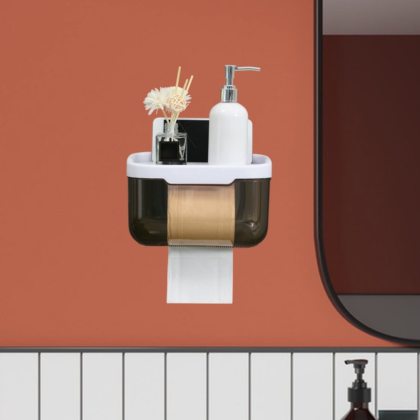 Kraoden Scandinavian Tissue Box for Home and Office, Stylish Drawer Organizer, Transparent Coffee Table Accessory, Convenient for Outdoor and Travel Use