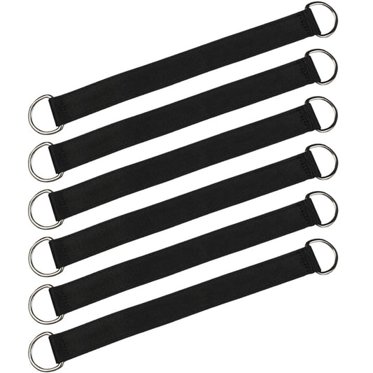 Milisten 6Pcs Tree Swings Straps Black Stainless Steel for Outdoor Patio Accessory and Load Bearing