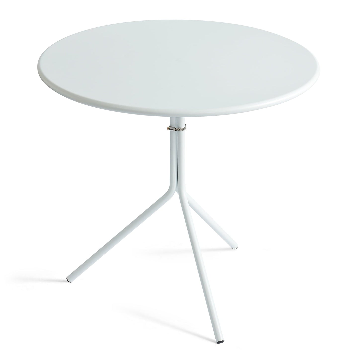 XDECO Patio Dining Table for 4, Bistro Table with Minimalist Modern Style, 31"Round Outdoor Coffee Side Table for Backyard, Deck, Yard, Garden, Poolside, White