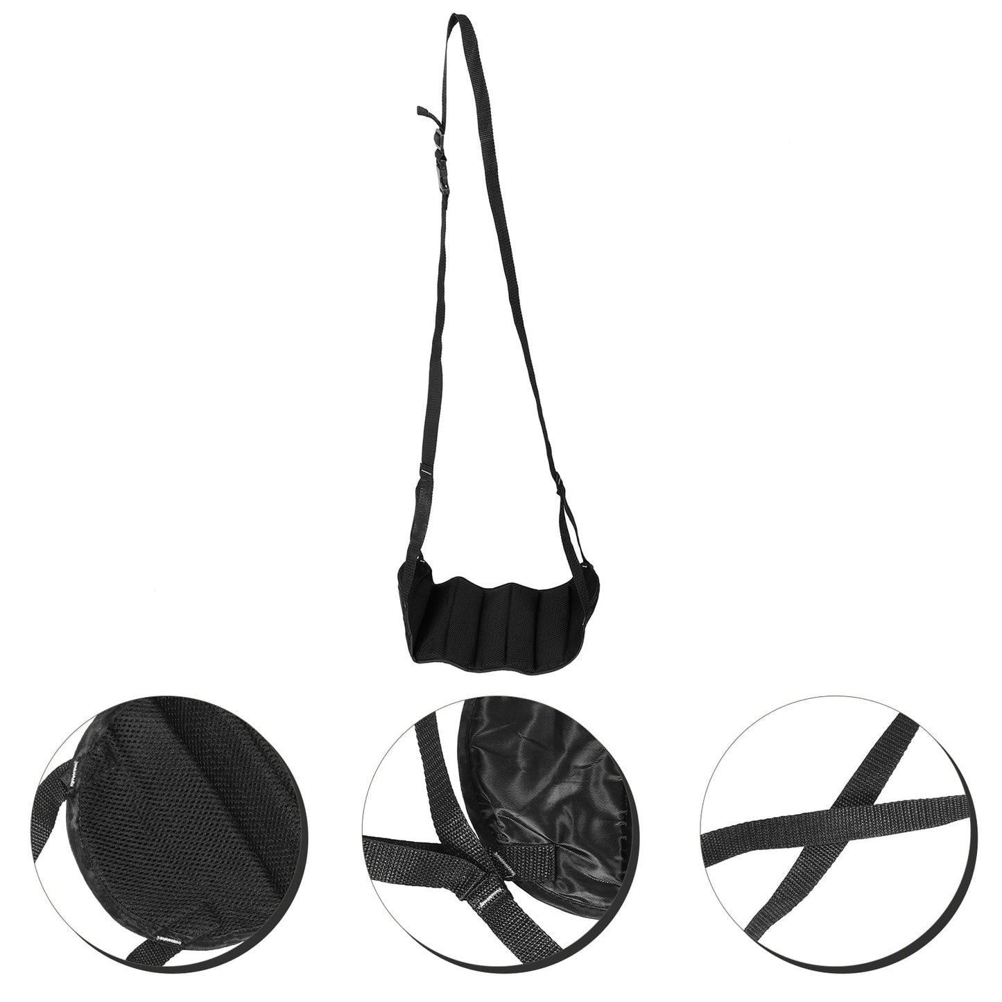 PTOOTP 1Pcs Black Oxford Cloth Airplane Footrest Hammock for Men and Women