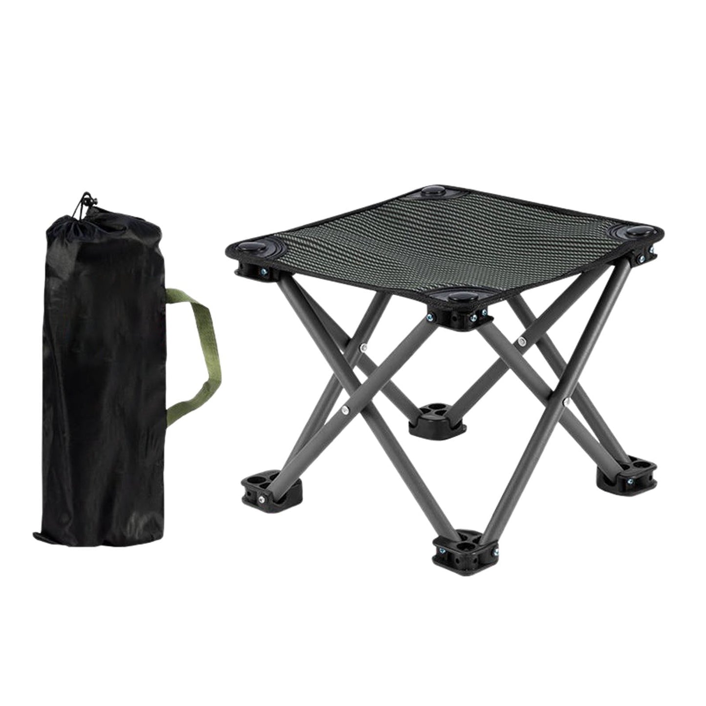 Portable Folding Camping Stool Outdoor Camping Lightweight Samll Chair for Fishing Hiking Gardening and Beach with Carry Bag,9.8in