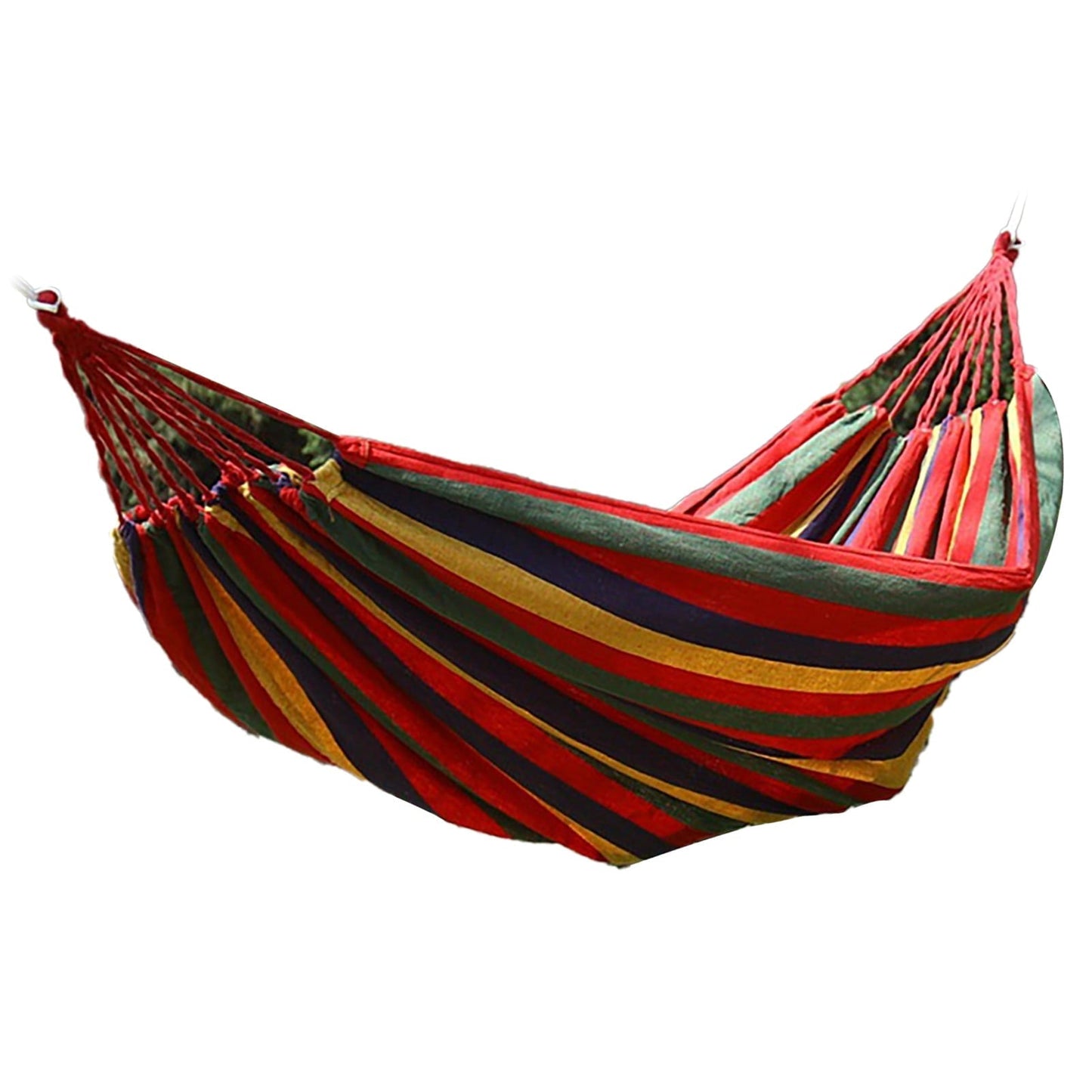 Portable Outdoor Hammock, Single and Double Striped Hammock, Suitable for Outdoor/Indoor Courtyard and Backyard Camping