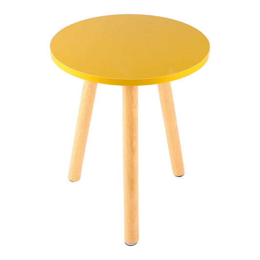 Raindrops 1Pack Modern Minimalist Coffee Table Waterproof Round Table for Yellow