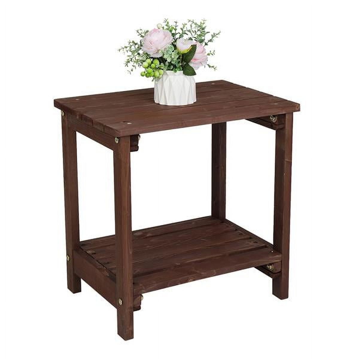 Rectangular Wood Side Table, Sturdy, Versatile for Bedroom, Living Room & Office , Light Brown