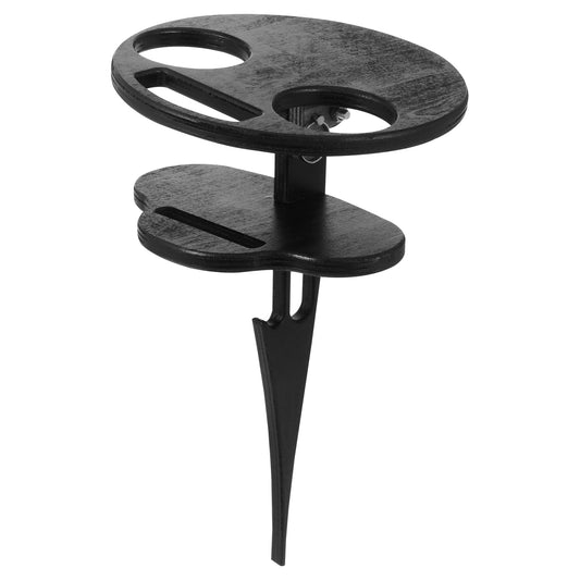 SWETRACE Outdoor Table Black Wooden Plastic 1Pc 11.8x7.9x7.9in