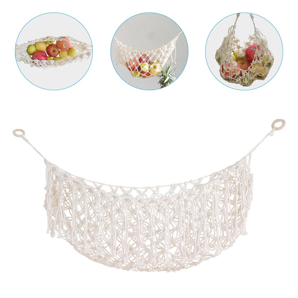 TABLZONE Fruit Net for Kitchen Cotton Rope Fresh Keeping for Living Room 1Set