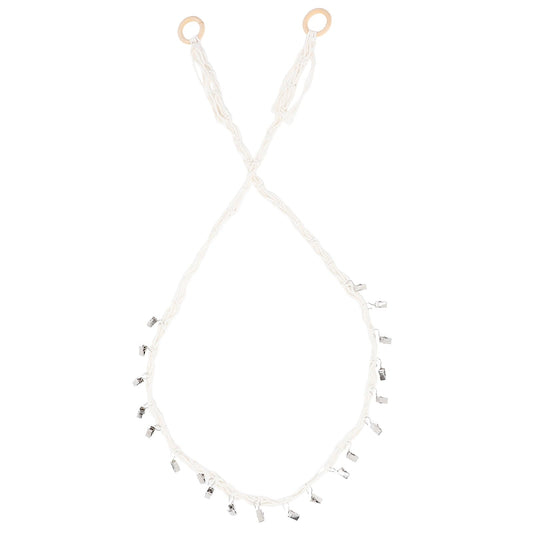 TAILTOSS 1Pcs Hanging Toy Storage Hammock for Stuffed Animals and Toys in White