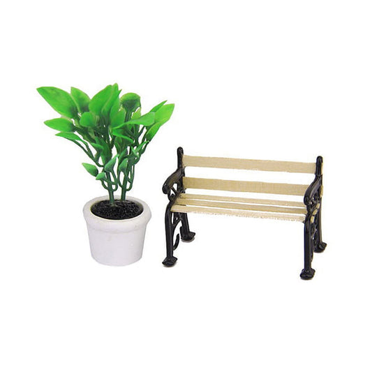 TAILTOSS Retro Style Mini Outdoor Bench Wood 1Pack