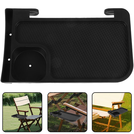 Toyvian 1Pcs Outdoor Cup Holder Black Cup Holder Chair Rectangular Beverage Holding Sports Activity