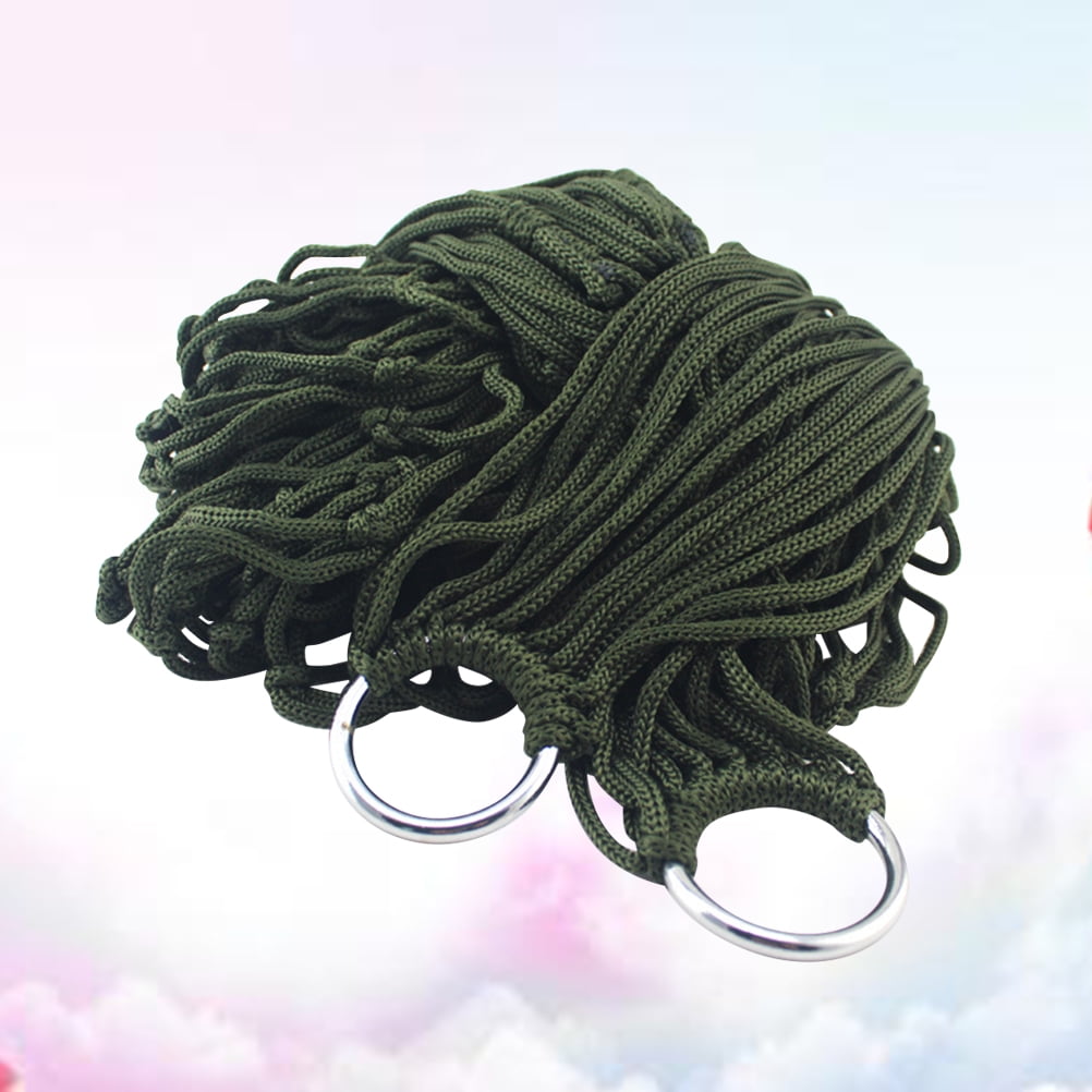USHOBE 1Pack Nylon Green Hammock for Outdoor Sleeping and Camping 240*80*05cm