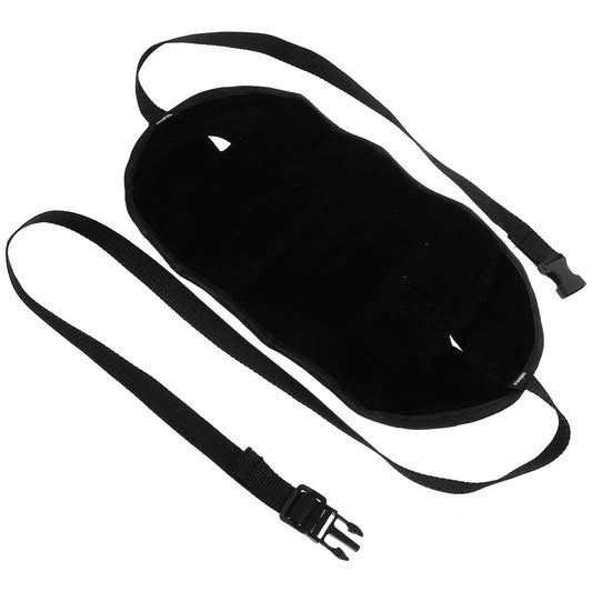 WRISTBIQUE 1Pcs Black Oxford Cloth Foot Hammock for Airplane Travel for Comfortable Home or Office Use 16.11X7.47X31.44in